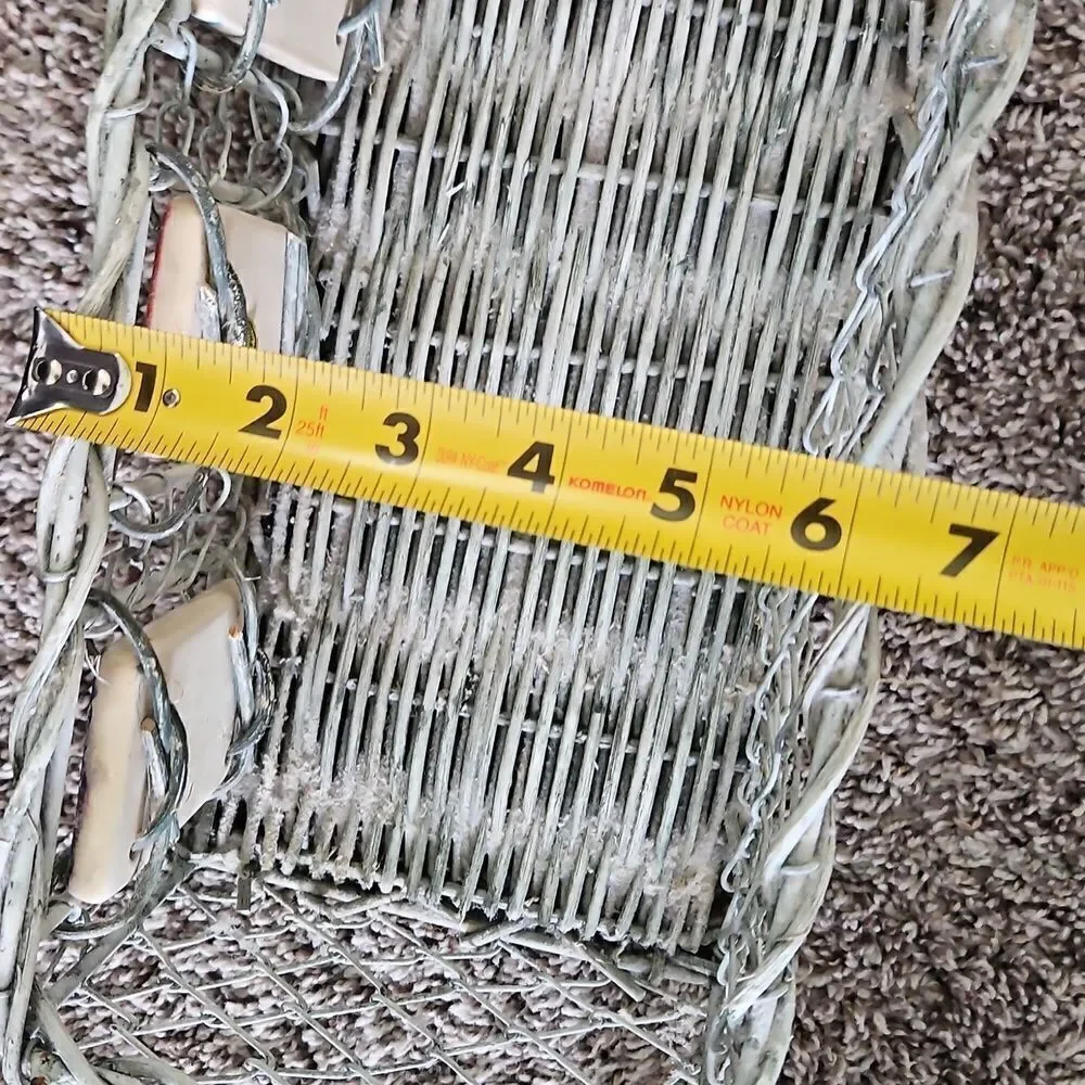 Vintage basket decorated with ceramic tiles